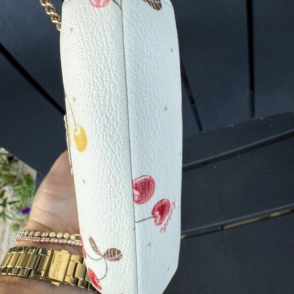 Coach Cherry Print Kisslock Sling Bag - Picture 3 of 12